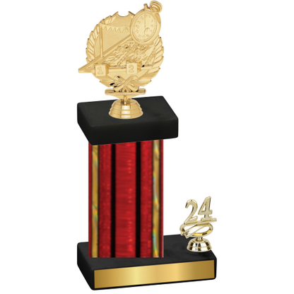 Accented Single Red Glacier Year Swimming Trophy