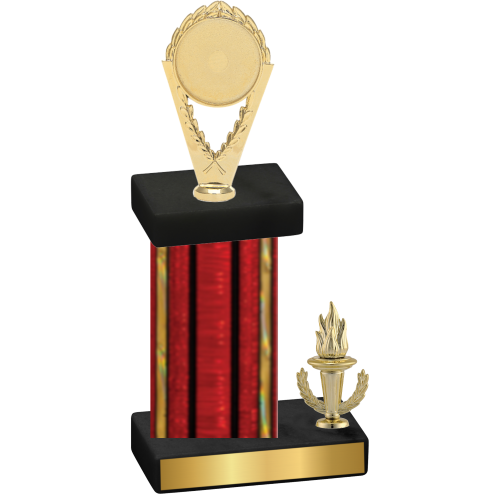 Accented Single Red Glacier Victory Insert Trophy