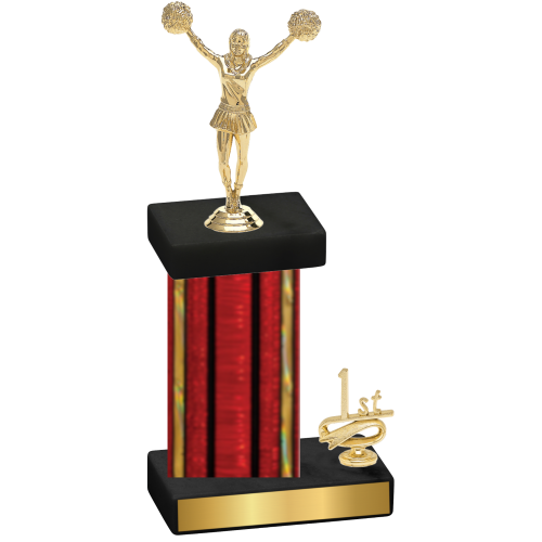 Accented Single Red Glacier First Place Cheerleading Trophy