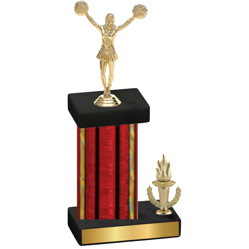 Accented Single Red Glacier Victory Cheerleading Trophy