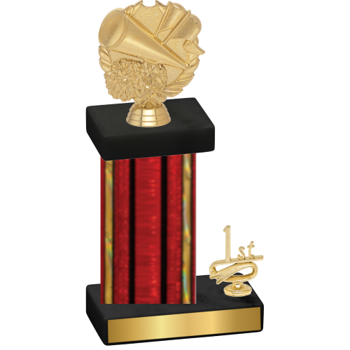 Accented Single Red Glacier First Place Cheerleading Trophy