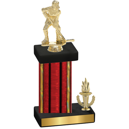 Accented Single Red Glacier Victory Hockey Trophy