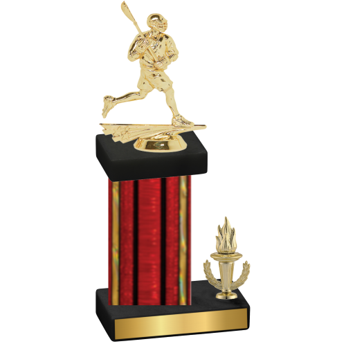 Accented Single Red Glacier Victory Lacrosse Trophy