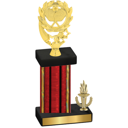 Accented Single Red Glacier Victory Pickleball Trophy