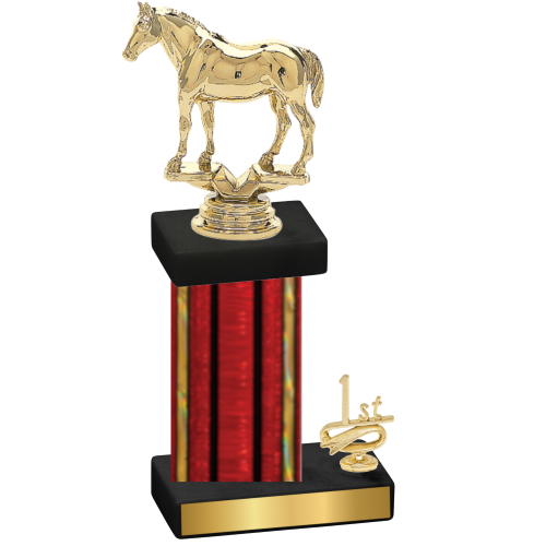 Accented Single Red Glacier First Place Horses Trophy