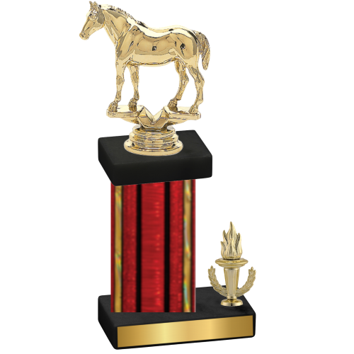 Accented Single Red Glacier Victory Horses Trophy