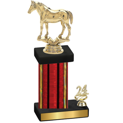 Accented Single Red Glacier Year Horses Trophy