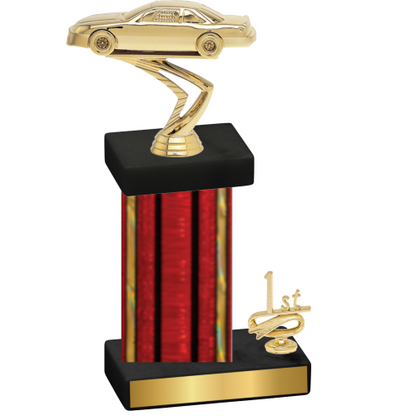 Accented Single Red Glacier First Place Cars Trophy