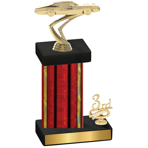 Accented Single Red Glacier Third Place Cars Trophy