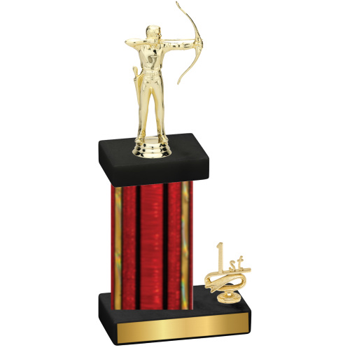 Accented Single Red Glacier First Place Archery Trophy