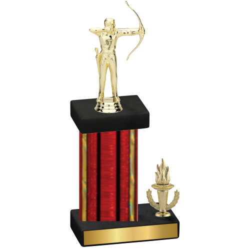 Accented Single Red Glacier Victory Archery Trophy