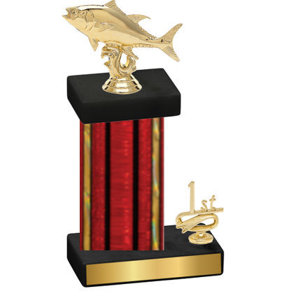 Accented Single Red Glacier First Place Fishing Trophy