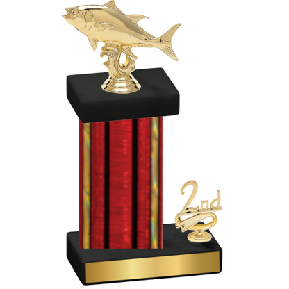 Accented Single Red Glacier Second Place Fishing Trophy