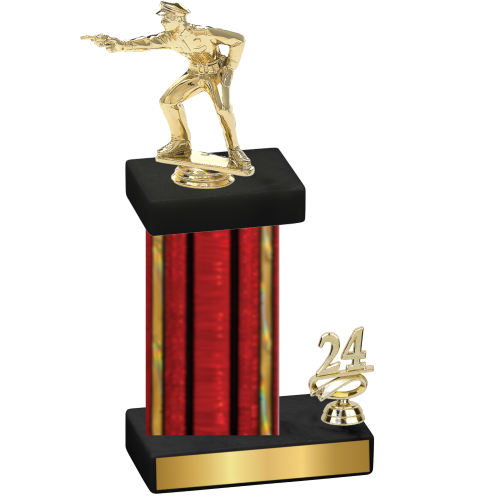 Accented Single Red Glacier Year Shooter Trophy