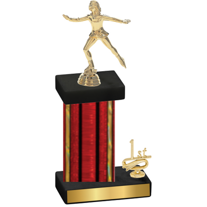 Accented Single Red Glacier First Place Skater Trophy