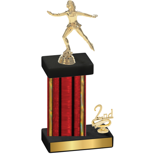 Accented Single Red Glacier Second Place Skater Trophy