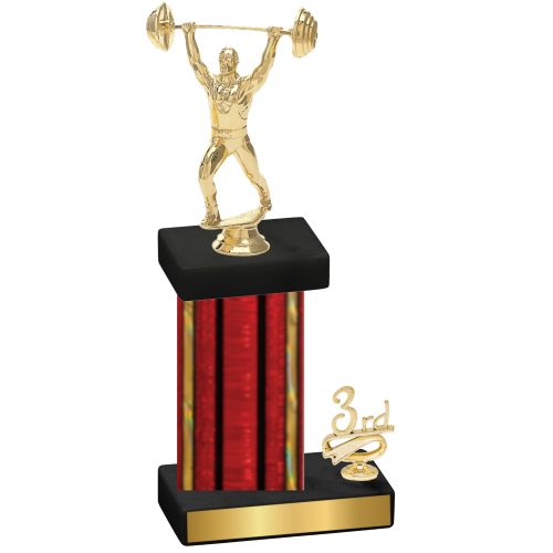 Accented Single Red Glacier Third Place Weights Trophy