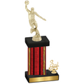 Accented Single Red Glacier Third Place Basketball Trophy