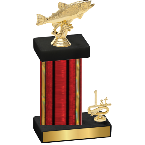 Accented Single Red Glacier First Place Fishing Trophy