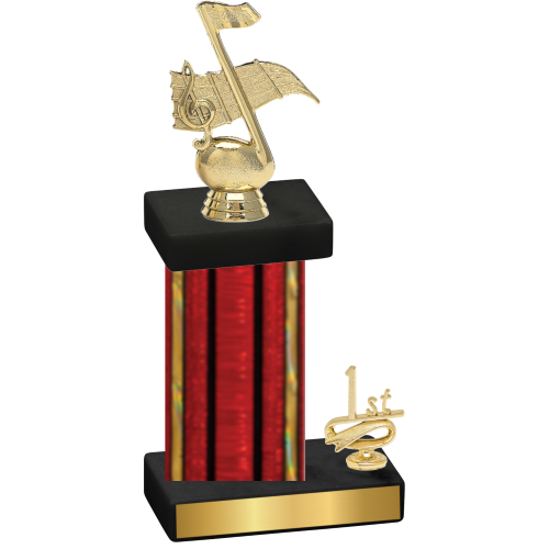 Accented Single Red Glacier First Place Music Trophy