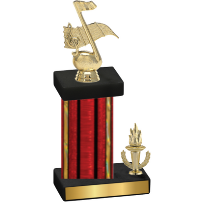 Accented Single Red Glacier Victory Music Trophy