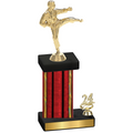 Accented Single Red Glacier Year Karate Trophy