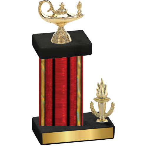 Accented Single Red Glacier Victory Academics Trophy