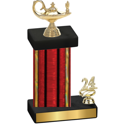 Accented Single Red Glacier Year Academics Trophy