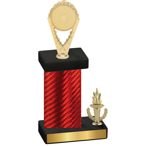 Accented Single Red Carbon Fiber Victory Insert Trophy