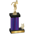 Accented Single Purple Carbon Fiber Year Tennis Trophy