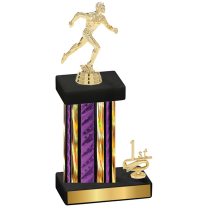 Accented Single Purple Glacier First Place Running Trophy