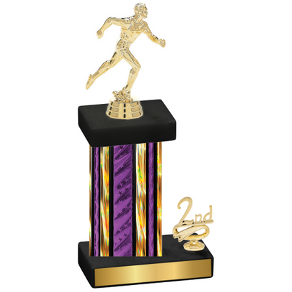 Accented Single Purple Glacier Second Place Running Trophy
