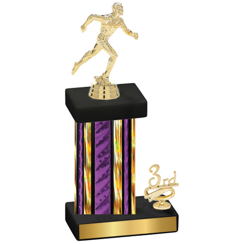 Accented Single Purple Glacier Third Place Running Trophy