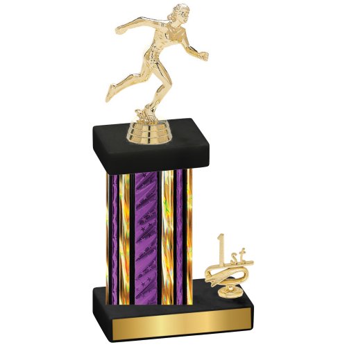 Accented Single Purple Glacier First Place Running Trophy