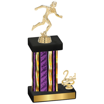 Accented Single Purple Glacier Second Place Running Trophy