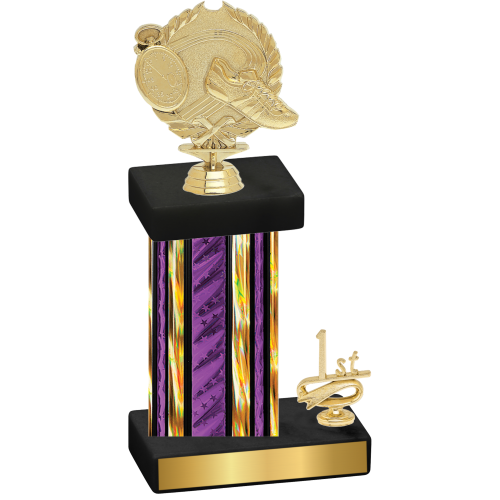 Accented Single Purple Glacier First Place Running Trophy