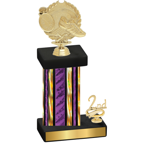 Accented Single Purple Glacier Second Place Running Trophy