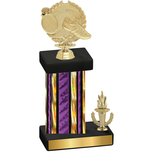 Accented Single Purple Glacier Victory Running Trophy