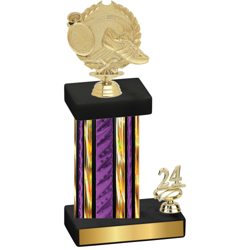 Accented Single Purple Glacier Year Running Trophy