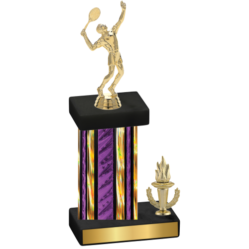 Accented Single Purple Glacier Victory Tennis Trophy