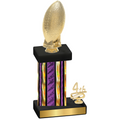 Accented Single Purple Glacier Fourth Place Football Trophy