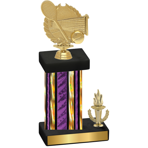 Accented Single Purple Glacier Victory Tennis Trophy