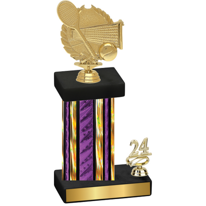 Accented Single Purple Glacier Year Tennis Trophy