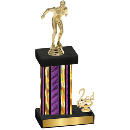 Accented Single Purple Glacier Second Place Swimming Trophy