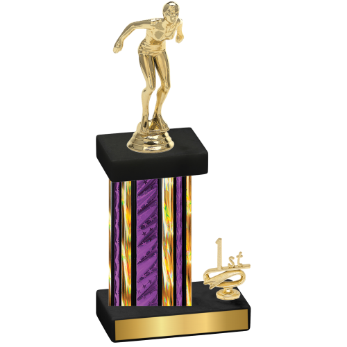 Accented Single Purple Glacier First Place Tennis Trophy