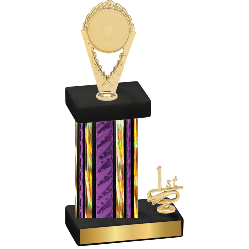 Accented Single Purple Glacier First Place Insert Trophy