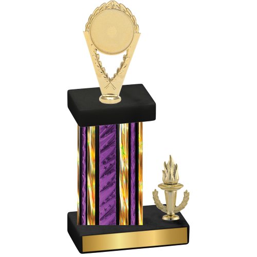 Accented Single Purple Glacier Victory Insert Trophy