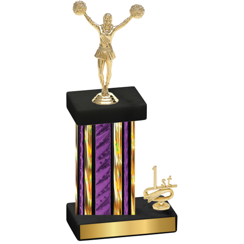 Accented Single Purple Glacier First Place Cheerleading Trophy