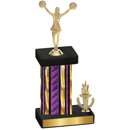 Accented Single Purple Glacier Victory Cheerleading Trophy