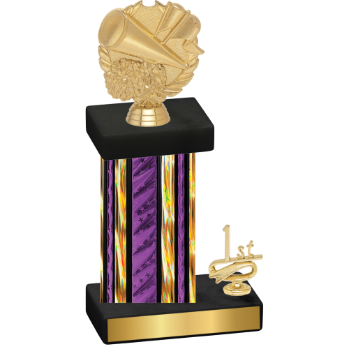 Accented Single Purple Glacier First Place Cheerleading Trophy